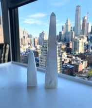 Load image into Gallery viewer, Artisan Handcrafted Selenite Obelisk 10”-12”