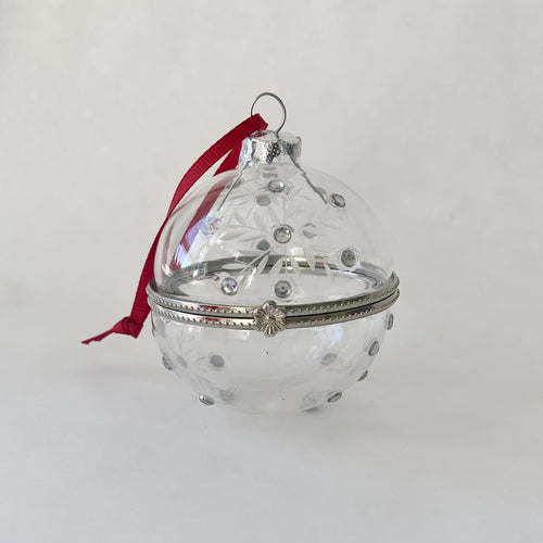 Christmas Ornament Glass Ball Treasure Box