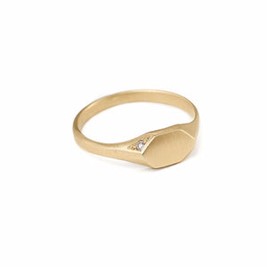 VANESSA LIANNE Single Diamond Signet Ring